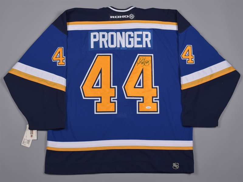Chris Pronger and Reed Low Signed St. Louis Blues Jerseys - Both JSA Authenticated