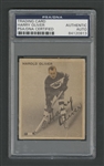 1933-34 World Wide Gum Ice Kings (V357) Hockey #23 Deceased HOFer Harry Oliver Signed Card – PSA/DNA Certified