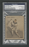 1933-34 World Wide Gum Ice Kings (V357) Hockey #63 Bob Gracie Signed Rookie Card – PSA/DNA Certified