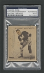 1933-34 World Wide Gum Ice Kings (V357) Hockey #43 Marvin "Cy" Wentworth Signed Rookie Card – PSA/DNA Certified