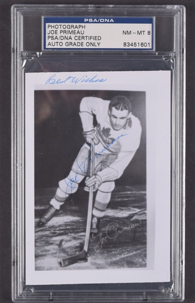 Deceased HOFer Joe Primeau Toronto Maple Leafs Signed Photo - PSA/DNA Certified