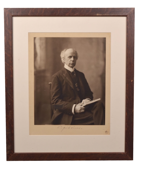Canadian Prime Minister Wilfrid Laurier Signed Framed Portait Photo (23 ½” x 28”) - 7th Prime Minister of Canada / Deceased 1919 