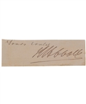 Canadian Prime Minister Sir John Abbott Signed Cut Signature - 3rd Prime Minister of Canada / Deceased 1893