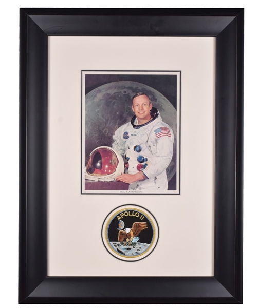 NASA Astronaut Neil Armstrong Apollo 11 Signed Photo Framed Display with JSA LOA