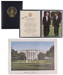 Bill Clinton Signed 1997 Inauguration of President Invitation and White House Lithograph with JSA LOAs - 42nd President of the United States