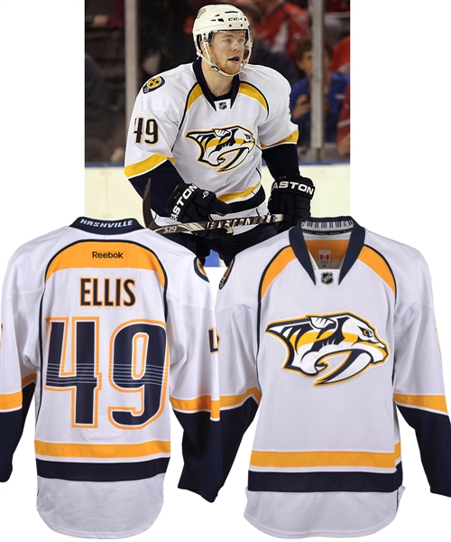 Ryan Ellis 2011-12 Nashville Predators Game-Worn Rookie Season Jersey with Team LOA 