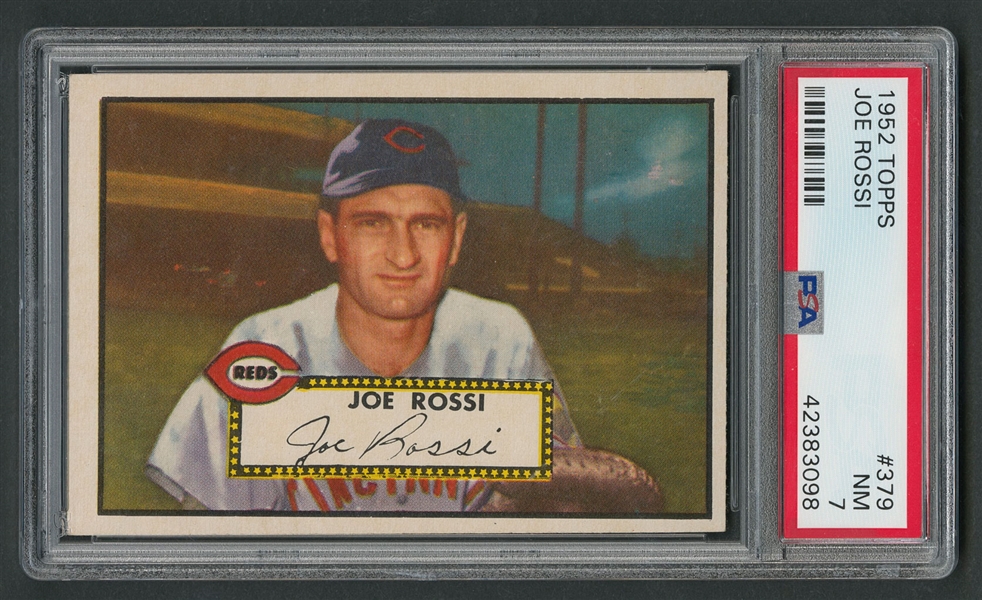 1952 Topps Baseball Card #379 Joe Rossi - Graded PSA 7