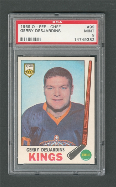 1969-70 O-Pee-Chee Hockey Card #99 Gerry Desjardins - Graded PSA 9 - Highest Graded!