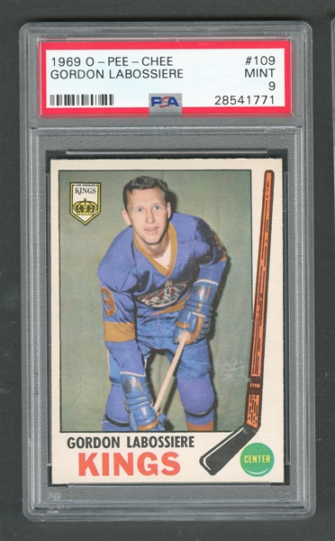 1969-70 O-Pee-Chee Hockey Card #109 Gordon Labossiere - Graded PSA 9 - Highest Graded!