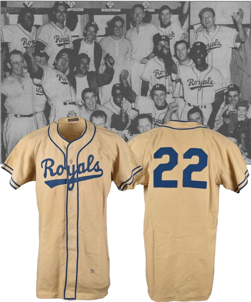 Montreal Royals Baseball Club 1951 International League Game-Worn Jersey Attributed to Chris Van Cuyk Plus 1953 Game-Worn Pants