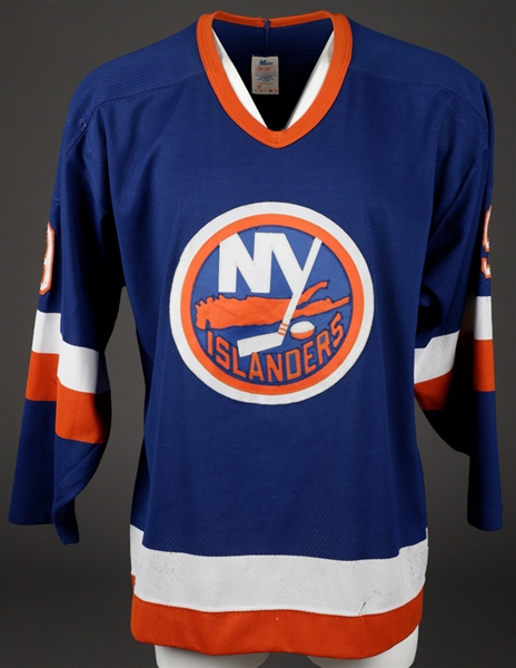 Dave Chyzowskis 1990-91 New York Islanders Game-Worn Jersey - Nice Game Wear!