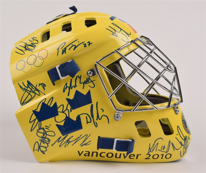 Team Sweden 2010 Winter Olympics Team-Signed Full Size Goalie Mask
