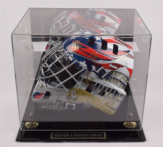 Washington Capitals 2008-09 Team-Signed Full Size Goalie Mask with COA