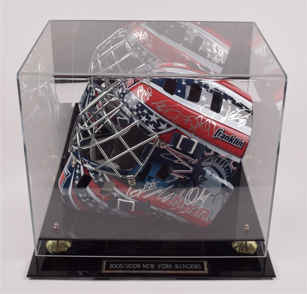 New York Rangers 2008-09 Team-Signed Full Size Goalie Mask with COA