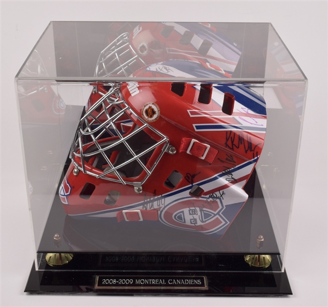 Montreal Canadiens 2008-09 Team-Signed Full Size Goalie Mask with COA