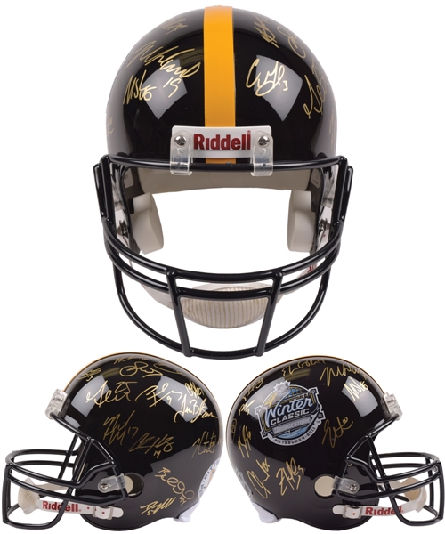 Pittsburgh Penguins 2011 NHL Winter Classic Team-Signed Riddell Football Helmet