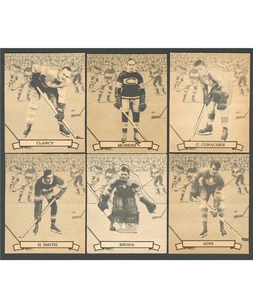 1936-37 O-Pee-Chee Series "D" (V304D) Hockey Card Collection of 19 Including Apps, Broda, Morenz, Conacher and Clancy 