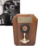 Vic Hadfields New York Rangers March 25th 1972 "100th Point of Season" Milestone Puck with His Signed LOA (9” x 11”)