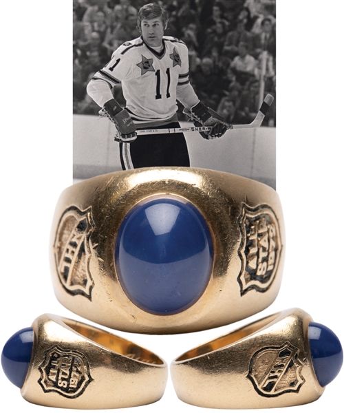 Vic Hadfields 1972 NHL All-Star Game 14K Gold Ring with His Signed LOA