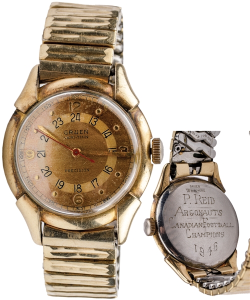 Percy "Pat" Reids 1946 Toronto Argonauts Grey Cup Championship Watch