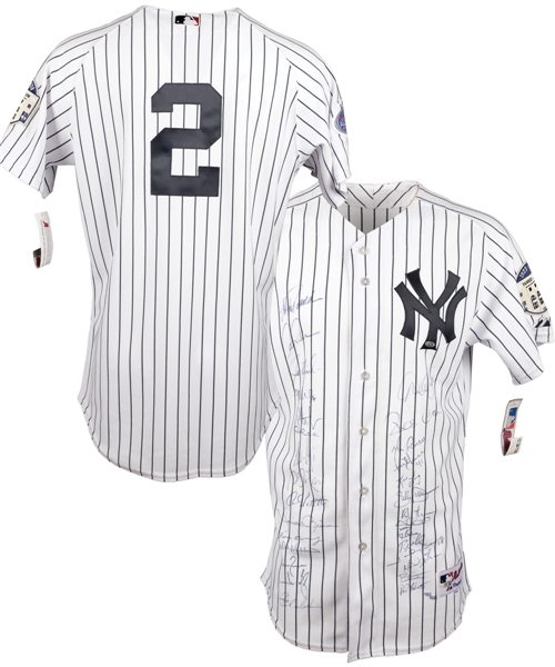 New York Yankees 2008 Team-Signed Limited-Edition Derek Jeter Two-Patch Authentic Jersey #48/83 with Steiner COA - Final Season at Yankee Stadium