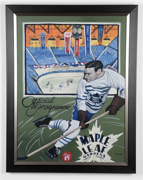 Toronto Maple Leafs 1930s Hockey Program Covers Reproductions Limited-Edition Framed Displays (4)