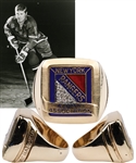 Vic Hadfields New York Rangers Alumni Association 14K Gold and Diamond Ring with His Signed LOA