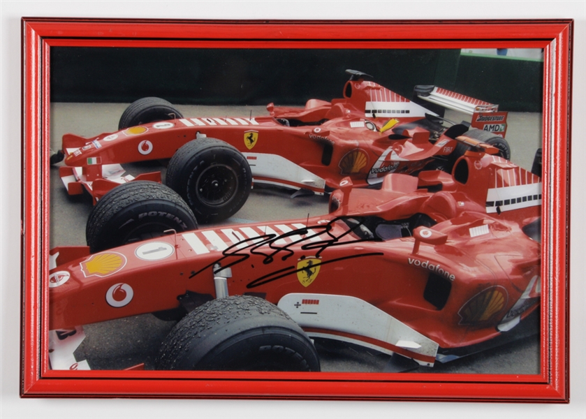 Ferrari Formula One Racing Legend Michael Schumacher Early-2000s Signed Framed Photo (10" x 15") 