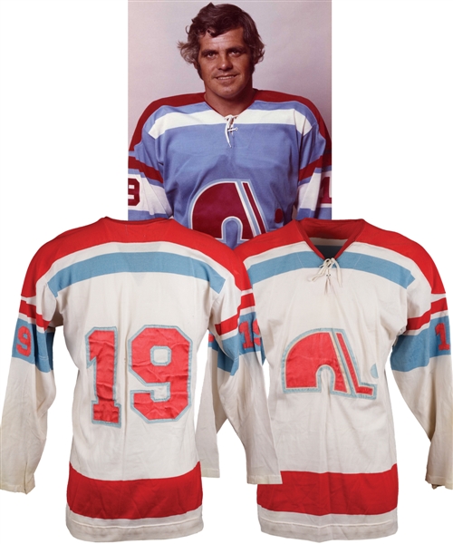 Alain Carons 1972-73 WHA Quebec Nordiques Game-Worn Inaugural Season Jersey 