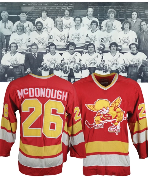 Al McDonoughs 1976-77 WHA Minnesota Fighting Saints Game-Worn Jersey - Scarce Jersey!