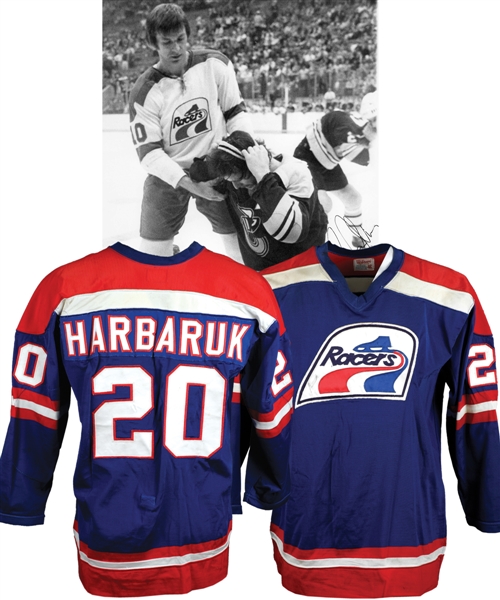 Nick Harbaruks 1976-77 WHA Indianapolis Racers Game-Worn Jersey