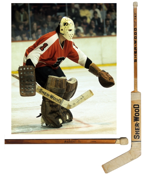 Bernie Parent Mid-1970s Philadelphia Flyers Sher-Wood Game-Used Stick