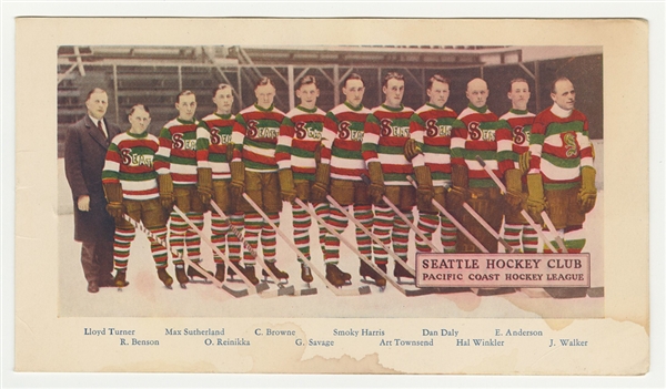 PCHL Seattle Eskimos 1929-30 Team Photo Christmas Card