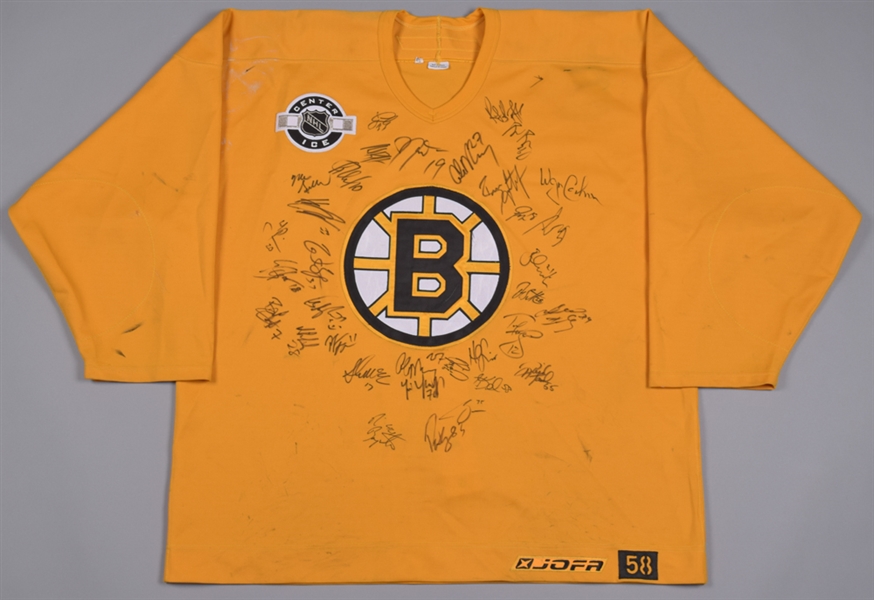 Boston Bruins Joe Thornton and 2005-06 Team (Inc. Thornton, Bourque and Bergeron) Signed Jerseys - Both JSA Authenticated