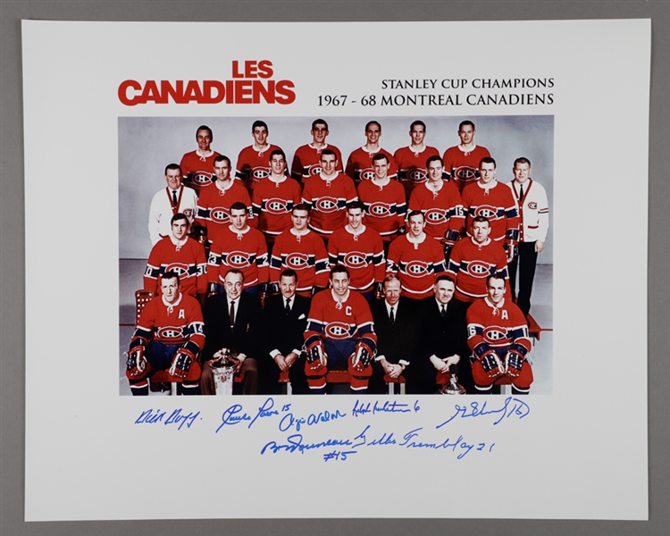 Montreal Canadiens Stanley Cup Champions Multi-Signed Team Photo Collection of 4 including 1965-66 and 1968-69 with LOA