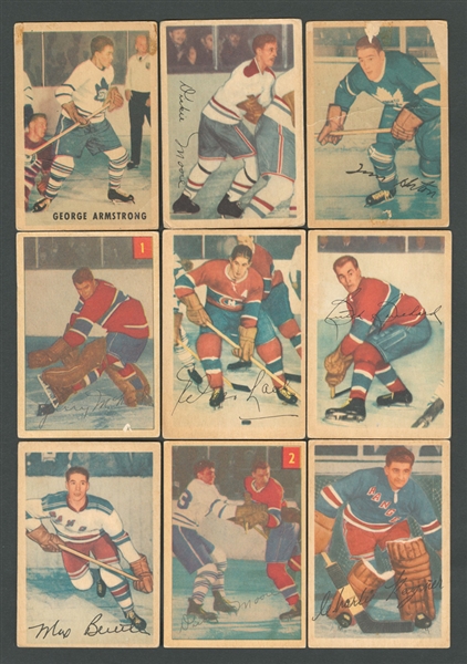 1953-54 Parkhurst Hockey Cards (35), 1954-55 Parkhurst Hockey Cards (43) and Various 1950s/1960s Hockey Cards (19)