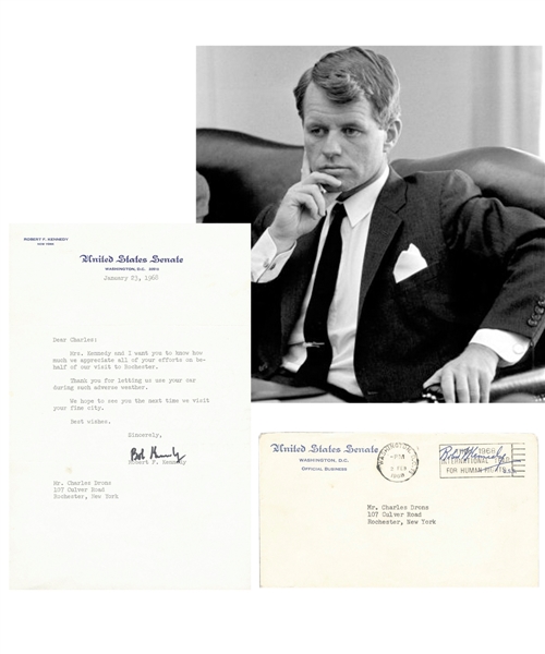 Robert Kennedy Signed 1968 Typed Letter on United States Senate Letterhead with PSA/DNA LOA