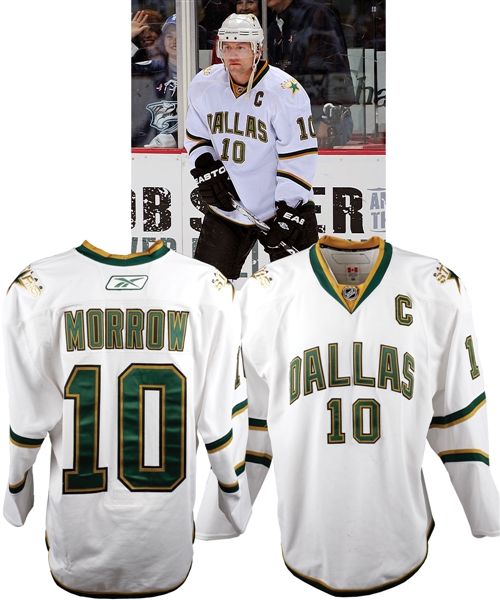 Brenden Morrows 2010-11 Dallas Stars Game-Worn Captains Jersey with LOA - Team Repairs! - Photo-Matched!