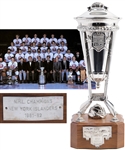 Bryan Trottiers 1981-82 New York Islanders Prince of Wales Championship Trophy with Family LOA