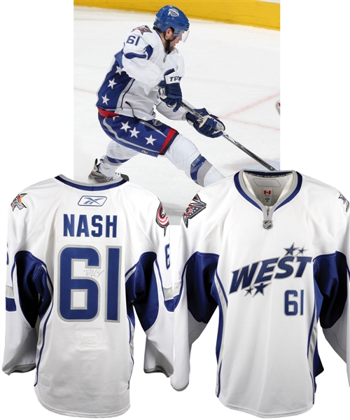 Rick Nashs 2008 NHL All-Star Game Western Conference Signed Game-Worn Jersey with LOA
