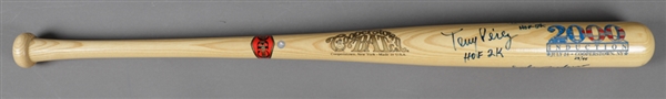 Tony Perez, Carlton Fisk and Sparky Anderson Multi-Signed Cooperstown 2000 Hall of Fame Induction Limited-Edition Bat #28/45