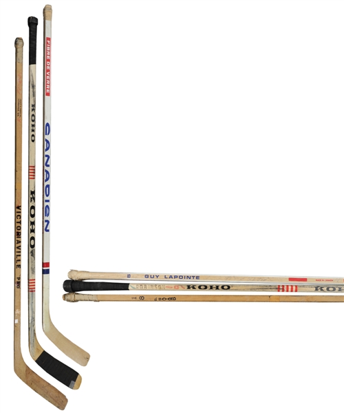 Savards, Lapointes and Robinsons Late-1960s/Early-1980s Montreal Canadiens "Big Three" Game-Used Sticks