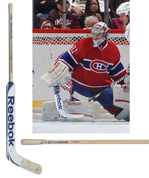 Carey Prices 2011-12 Montreal Canadiens Reebok 11K Practice-Used Stick
