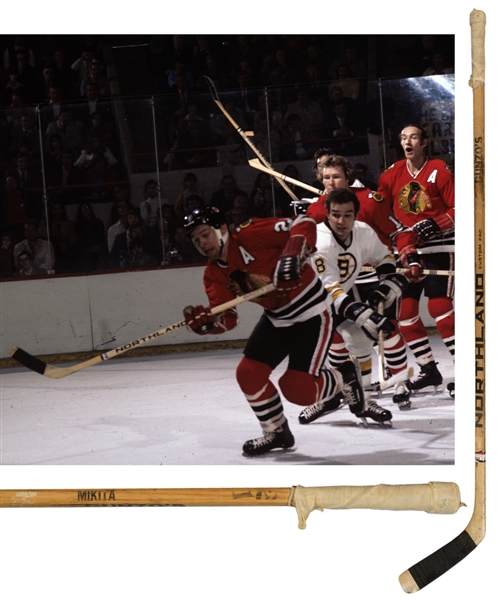 Stan Mikitas Early-1970s Chicago Black Hawks Northland Game-Used Stick