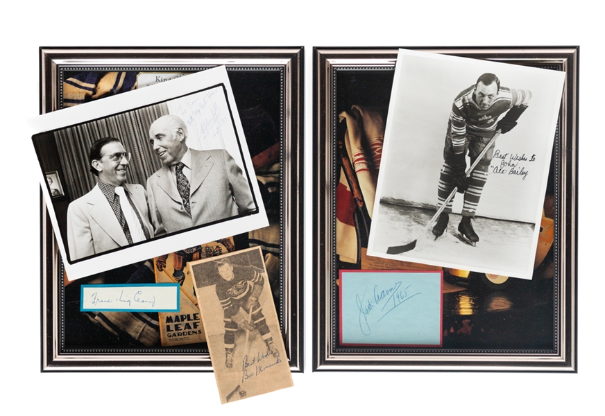 Deceased HOFers Autograph Collection Inc. King Clancy, Jack Adams, Syl Apps, Ace Bailey (3), Clarence Campbell and Bill Mosienko with LOA