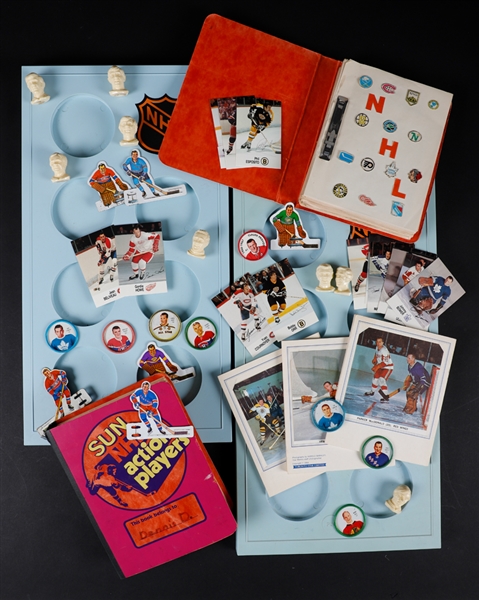 Hockey Memorabilia / Oddball Collection Including 1964-65 Toronto Star Hockey Photos, 1971-72 Toronto Sun Hockey Photos, 1971-72 Colgate Heads, 1960s Shirriff Hockey Coins and More! 