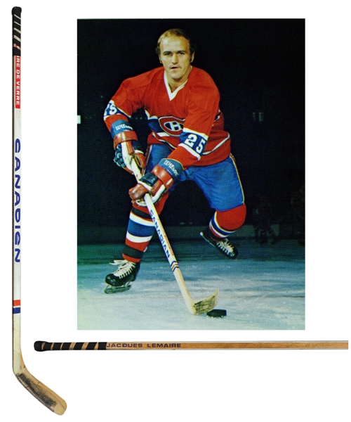 Jacques Lemaires 1977-78 Montreal Canadiens Team-Signed Canadien Game-Used Stick - Stanley Cup Championship Season!