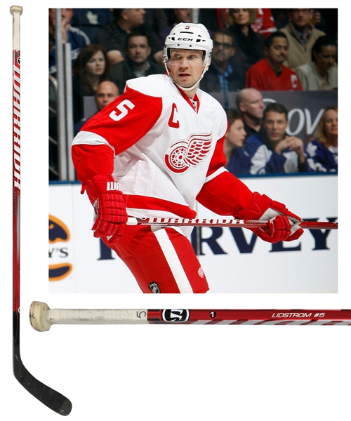 Nicklas Lidstroms 2011-12 Detroit Red Wings Warrior Game-Used Stick 