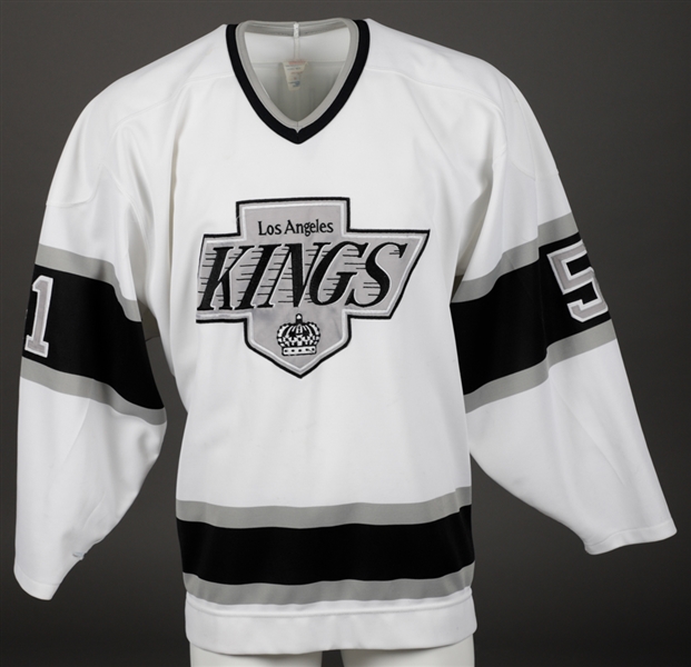 Mikael Lindholms 1989-90 Los Angeles Kings Game-Worn Rookie Season Jersey