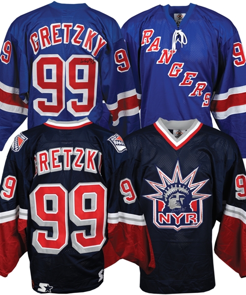 Wayne Gretzky New York Rangers Signed Jersey Collection of 2